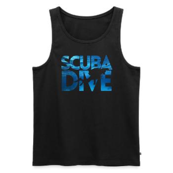 Apnea Diver Apnéiste Scuba Diver - Débardeur bio Premium Homme - noir - Devant - AI Model Male 178 light (178cm)