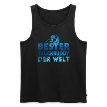 Apnoetaucher Freitaucher Freediver Scuba Taucher - Männer Premium Bio Tank Top - Schwarz - Vorne - AI Model Male 178 light (178cm)