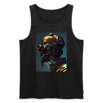 inspiration head - Men's Premium Organic Tank Top - black - Front - AI Model Male 178 light (178cm)