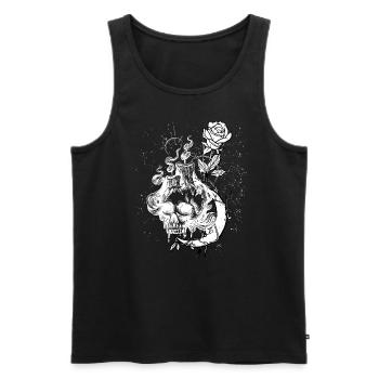 Occult Goth Gothic Punk Grunge - Men's Premium Organic Tank Top - black - Front - Michal (187cm)