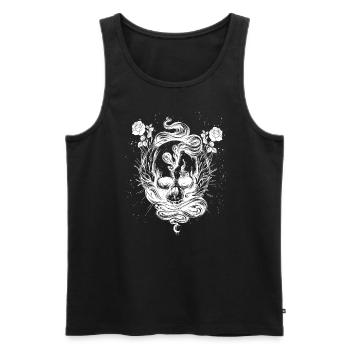 Occult Goth Gothic Punk Grunge - Men's Premium Organic Tank Top - black - Front - Michal (187cm)