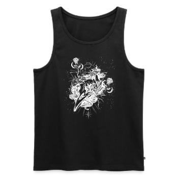 Occult Goth Gothic Punk Grunge - Men's Premium Organic Tank Top - black - Front - Michal (187cm)