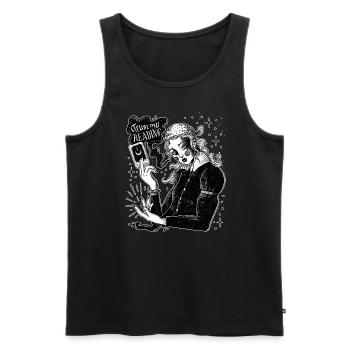 Occult Goth Gothic Punk Grunge - Men's Premium Organic Tank Top - black - Front - Michal (187cm)