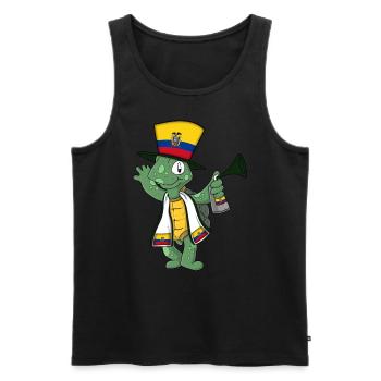 Ecuador Fan Turtle - Men's Premium Organic Tank Top - black - Front - AI Model Male 178 light (178cm)