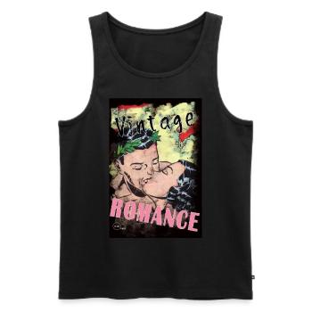 VINTAGE ROMANCE 3 BIS By Yume Origins - Débardeur bio Premium Homme - noir - Devant - Michal (187cm)