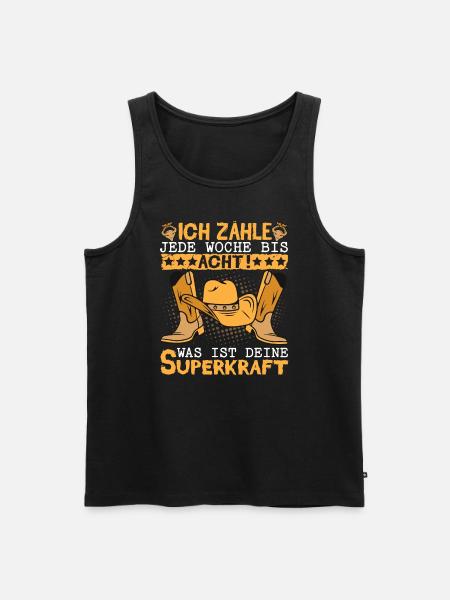 Line Dance Zähle jede Woche bis acht - Männer Premium Bio Tank Top - Schwarz