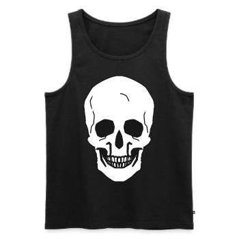 Crâne Mort Die Cimetière Crâne Halloween - Débardeur bio Premium Homme - noir - Devant - Michal (187cm)