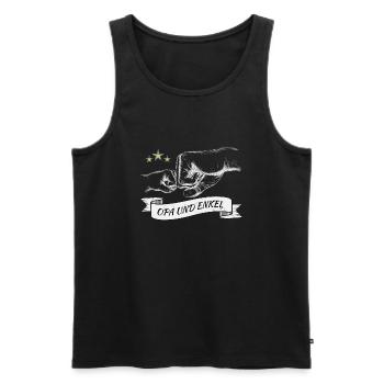 Opa und Enkel Geschenk - Männer Premium Bio Tank Top - Schwarz - Vorne - Michal (187cm)