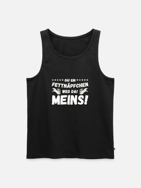 Oh ein Fettnäpchen - Männer Premium Bio Tank Top - Schwarz