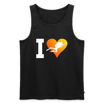 Diving Men Diving Scuba Diving Scuba Divers - Men's Premium Organic Tank Top - black - Front - Michal (187cm)