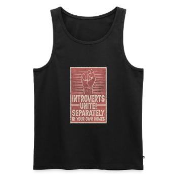 Introverts Unite introverts people introverts - Men's Premium Organic Tank Top - black - Front - Michal (187cm)