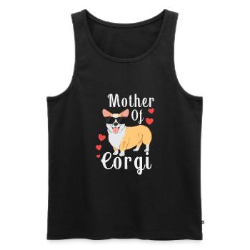 Corgi Mom - Mutter von Corgi - Männer Premium Bio Tank Top - Schwarz - Vorne - Michal (187cm)
