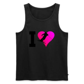 Herren Slopestyle Ski Freestyle Ski Jumping - Männer Premium Bio Tank Top - Schwarz - Vorne - Michal (187cm)