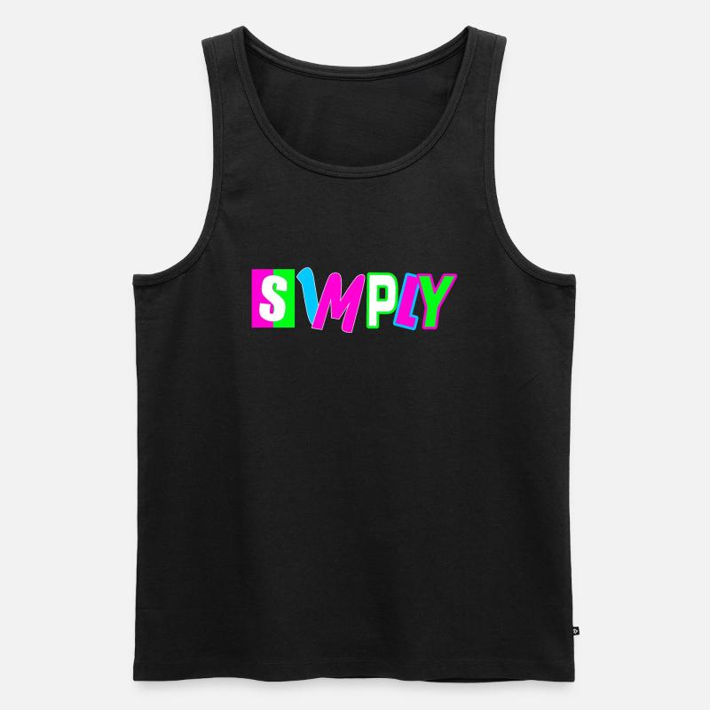 Simply - Männer Premium Bio Tank Top - Schwarz