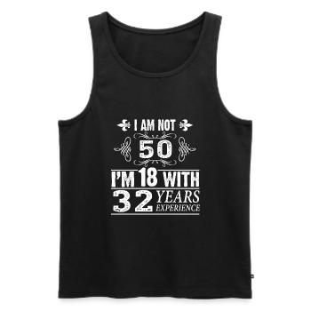 Lustiges Shirt zum 50. Geburtstag! - Männer Premium Bio Tank Top - Schwarz - Vorne - Michal (187cm)