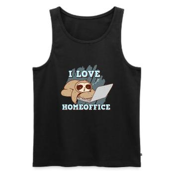 Ich liebe das Home Office - Männer Premium Bio Tank Top - Schwarz - Vorne - AI Model Male 178 light (178cm)