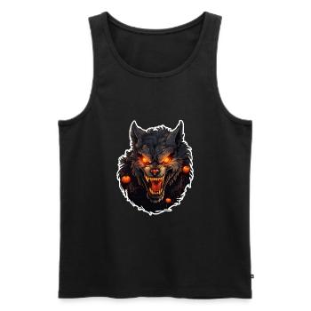 Werewolf with Halloween - Men's Premium Organic Tank Top - black - Front - AI Model Male 178 light (178cm)