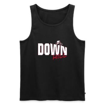 Downhill - Männer Premium Bio Tank Top - Schwarz - Vorne - AI Model Male 178 light (178cm)