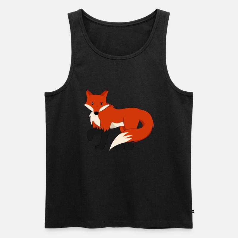 Fox - Men's Premium Organic Tank Top - black