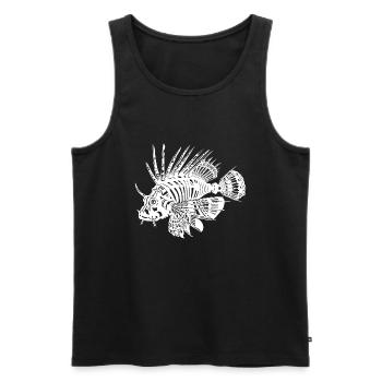 Mech Feuerfisch weiß - Männer Premium Bio Tank Top - Schwarz - Vorne - AI Model Male 178 light (178cm)
