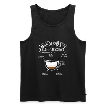 Anatomy of Cappuccino Coffee Lovers Vintage - Men's Premium Organic Tank Top - black - Front - Michal (187cm)