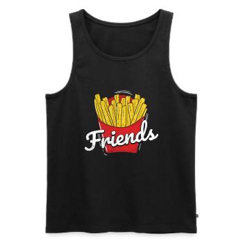 Pommes Fritten Frites Pommes Fans - Friends? Gesch - Männer Premium Bio Tank Top - Schwarz - Vorne - Michal (187cm)