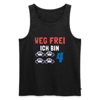 Kindergeburtstag Polizist 4 Jahre Kinder Polizei - Männer Premium Bio Tank Top - Schwarz - Vorne - Michal (187cm)