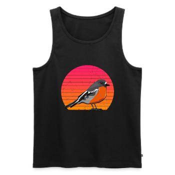 Rotkehlchen Vogelfreund Vogelfan Vintage Natur Lie - Männer Premium Bio Tank Top - Schwarz - Vorne - Michal (187cm)