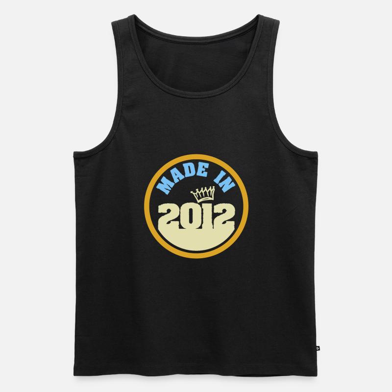 Made in 2012 - Männer Premium Bio Tank Top - Schwarz