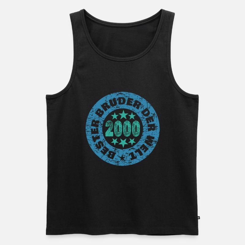 2000 - Männer Premium Bio Tank Top - Schwarz