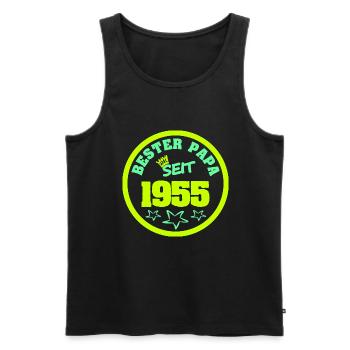 Jahr 1955 - Männer Premium Bio Tank Top - Schwarz - Vorne - Michal (187cm)