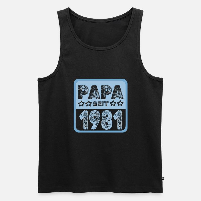 Jahr 1981 - Männer Premium Bio Tank Top - Schwarz