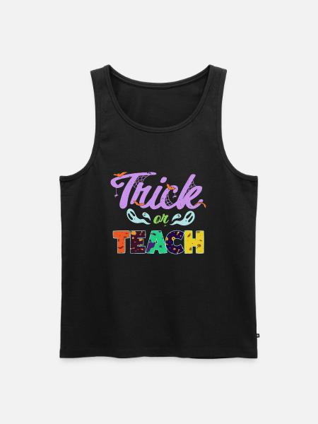 Lehrer Halloween - Süßes oder Lernen - Männer Premium Bio Tank Top - Schwarz