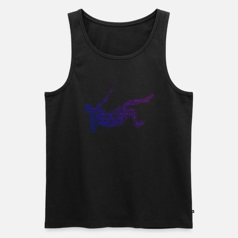 Bouldering Climbing Klettern Boulder Kletterer - Männer Premium Bio Tank Top - Schwarz