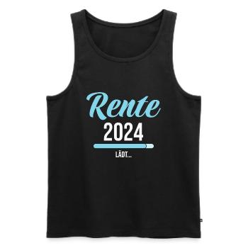 Rentner 2024 Ruhestand 2024 Der Countdown läuft - Männer Premium Bio Tank Top - Schwarz - Vorne - Michal (187cm)