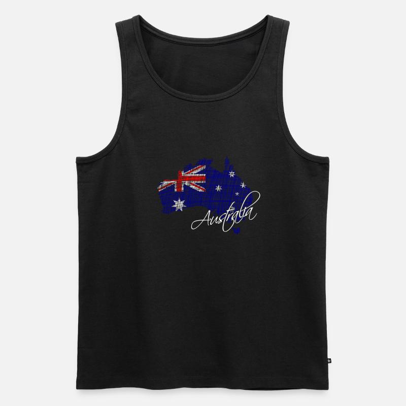 Australien - Australia - Männer Premium Bio Tank Top - Schwarz