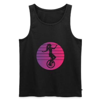 Einrad Einrad Einrad Balancing Monocycle Unicycler - Débardeur bio Premium Homme - noir - Devant - AI Model Male 178 light (178cm)