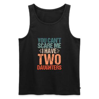 Funny saying you can't scare me - Men's Premium Organic Tank Top - black - Front - Michal (187cm)