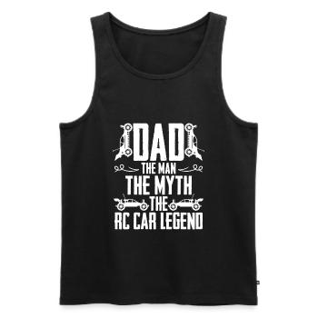 Dad The Man The Myth The Rc Car Legend Racing - Men's Premium Organic Tank Top - black - Front - Michal (187cm)