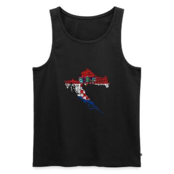 Croatia - Männer Premium Bio Tank Top - Schwarz - Vorne - Michal (187cm)