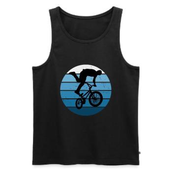Vélo Hommes bmx Vélo Cyclisme bmx Femmes - Débardeur bio Premium Homme - noir - Devant - Michal (187cm)
