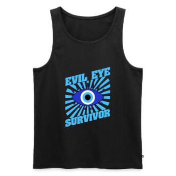 Nazar The Evil Eye Protection for Greek Ein - Men's Premium Organic Tank Top - black - Front - AI Model Male 178 light (178cm)