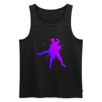 Pelote Homme Jai Alai Pelote Basque Femmes - Débardeur bio Premium Homme - noir - Devant - Michal (187cm)