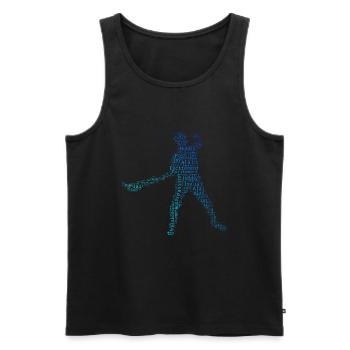 Pelote Hommes Femmes Pelote vasca Pelote Basque - Débardeur bio Premium Homme - noir - Devant - Michal (187cm)