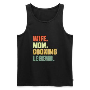 Widow Mom Funny professional cooking for - Men's Premium Organic Tank Top - black - Front - AI Model Male 178 light (178cm)