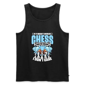 Fun board game humor for a - Men's Premium Organic Tank Top - black - Front - AI Model Male 178 light (178cm)