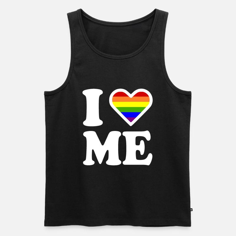 I love me - Männer Premium Bio Tank Top - Schwarz