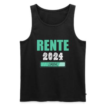 Rentner 2024 Ruhestand 2024 Der Countdown läuft - Männer Premium Bio Tank Top - Schwarz - Vorne - Michal (187cm)