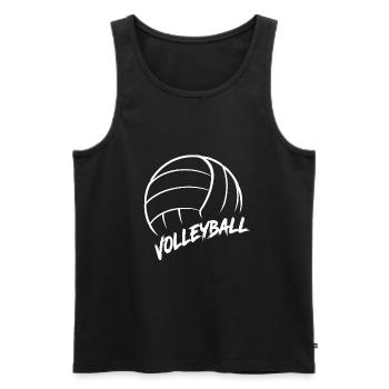 Jouer au volleyball - joueurs de volleyball - Débardeur bio Premium Homme - noir - Devant - Michal (187cm)