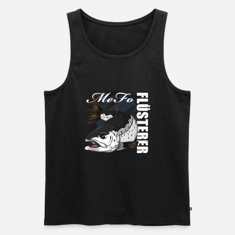 Meerforellen Flüsterer - Angeln - Männer Premium Bio Tank Top - Schwarz